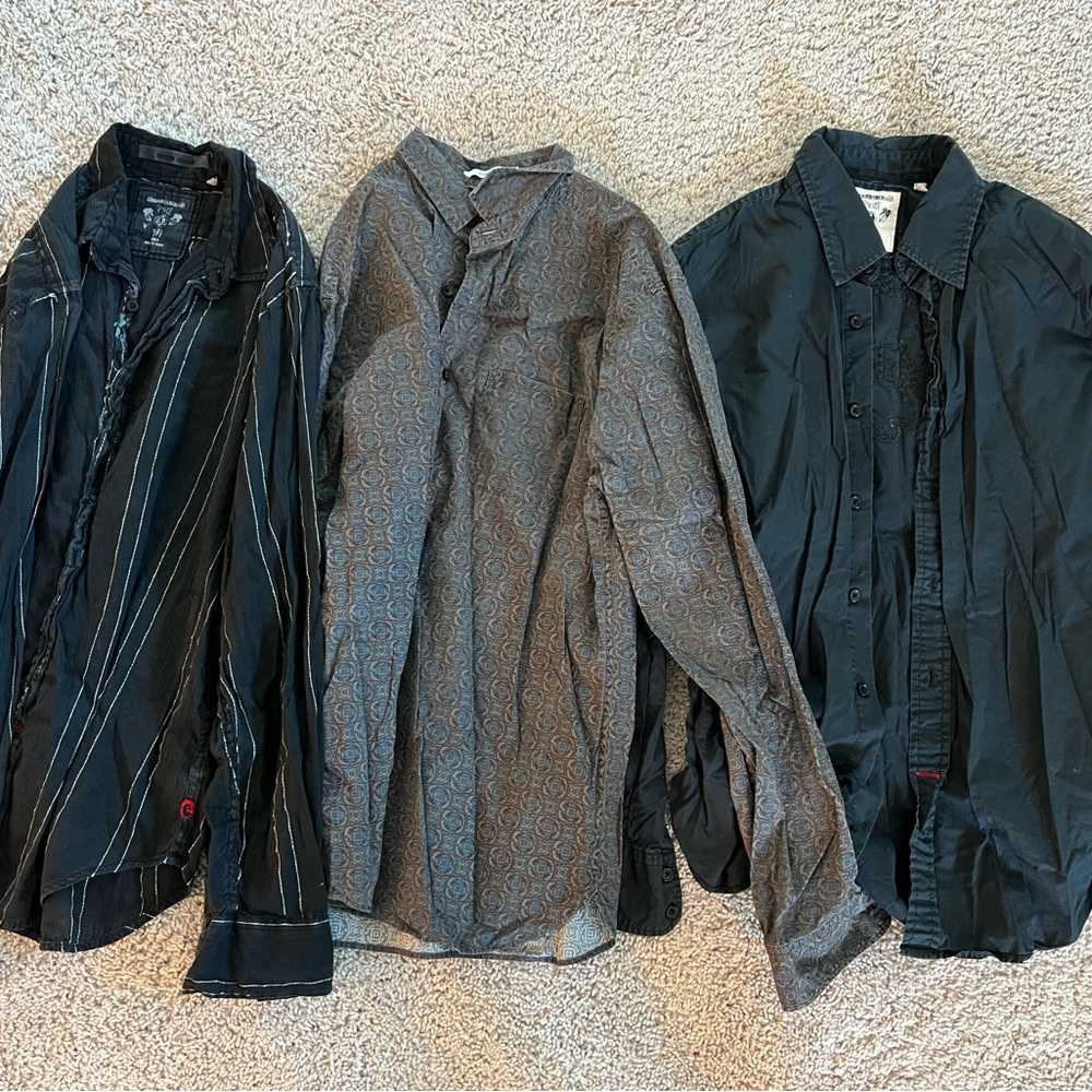 Six Men’s vintage button down shirts! Bundle